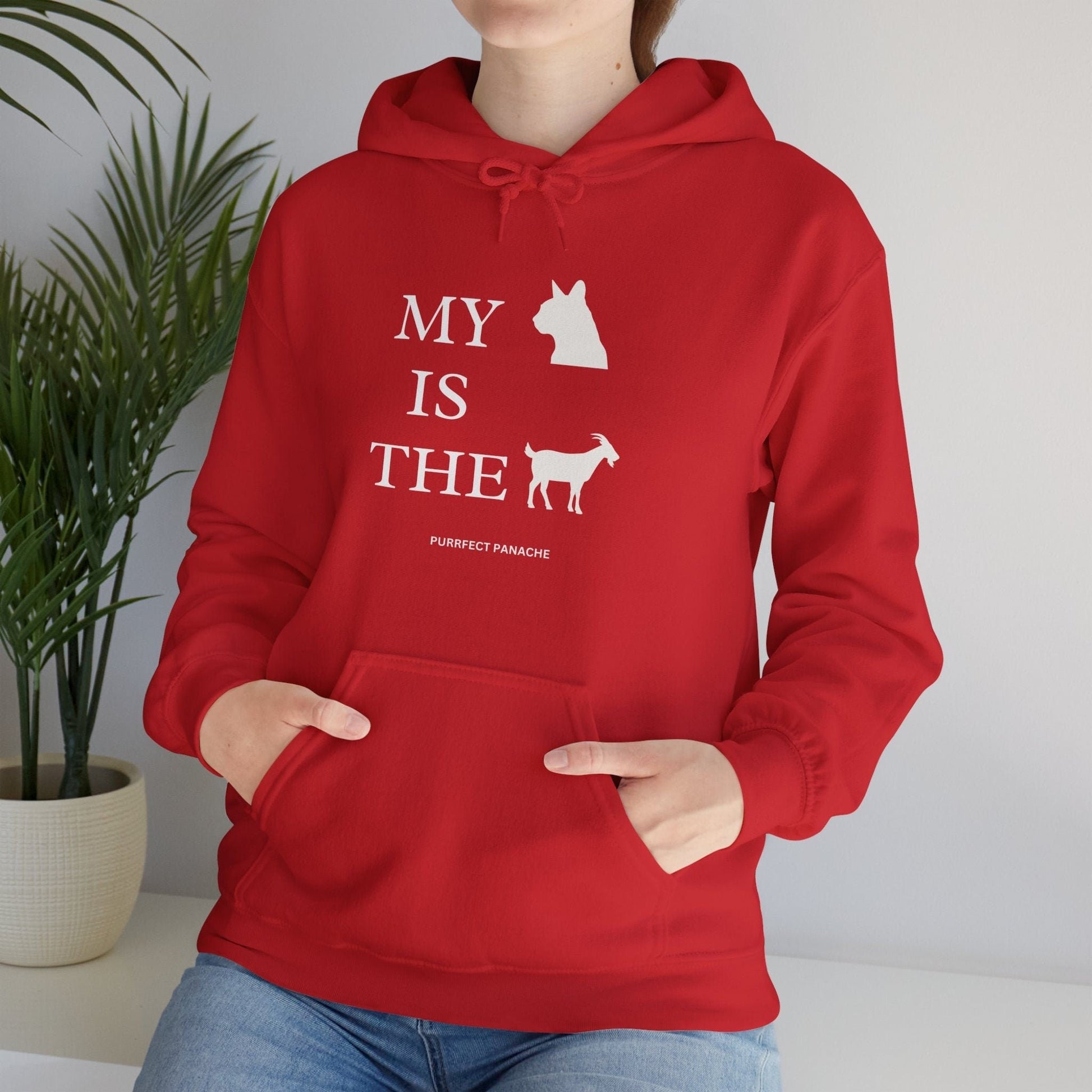 My Cat is the Goat Hooded Sweatshirt