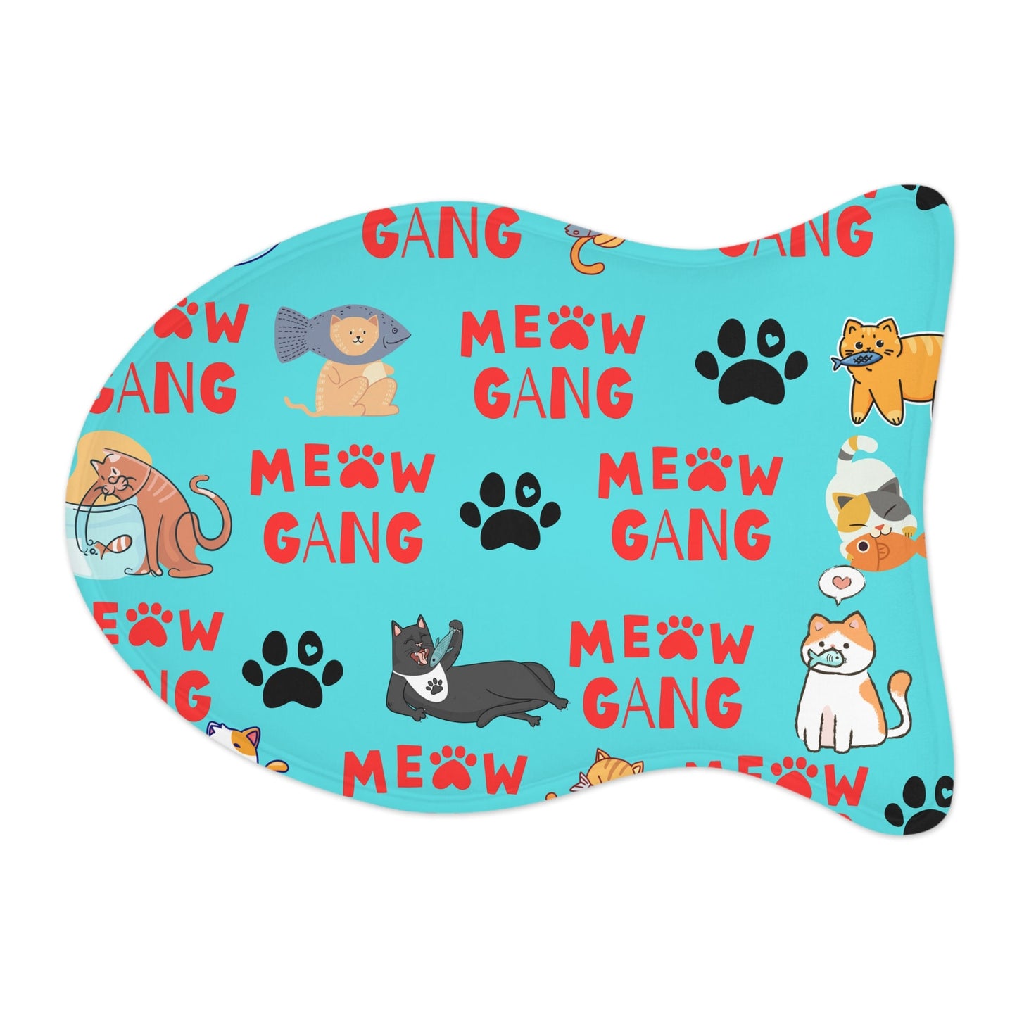 Meow Gang Cat Feeding Mat - Non-Slip & Absorbent