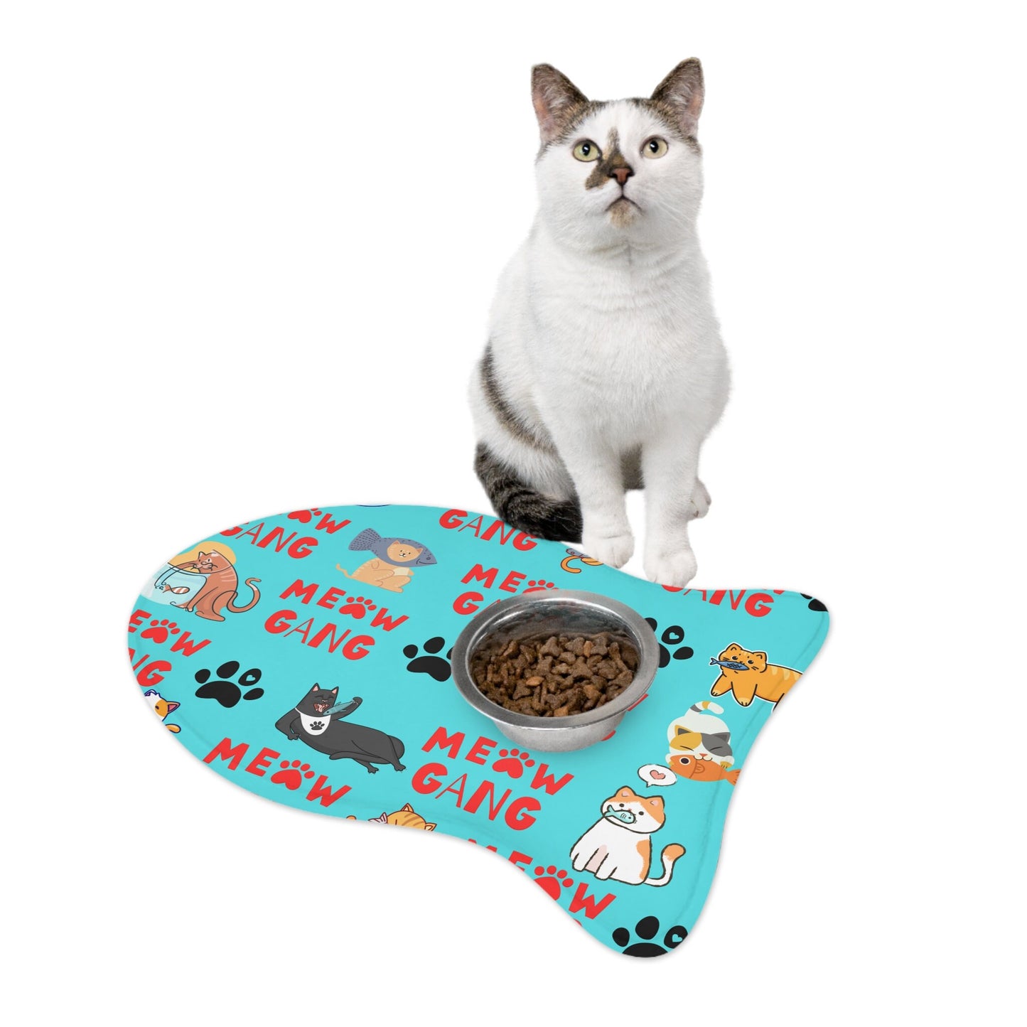 Meow Gang Cat Feeding Mat - Non-Slip & Absorbent