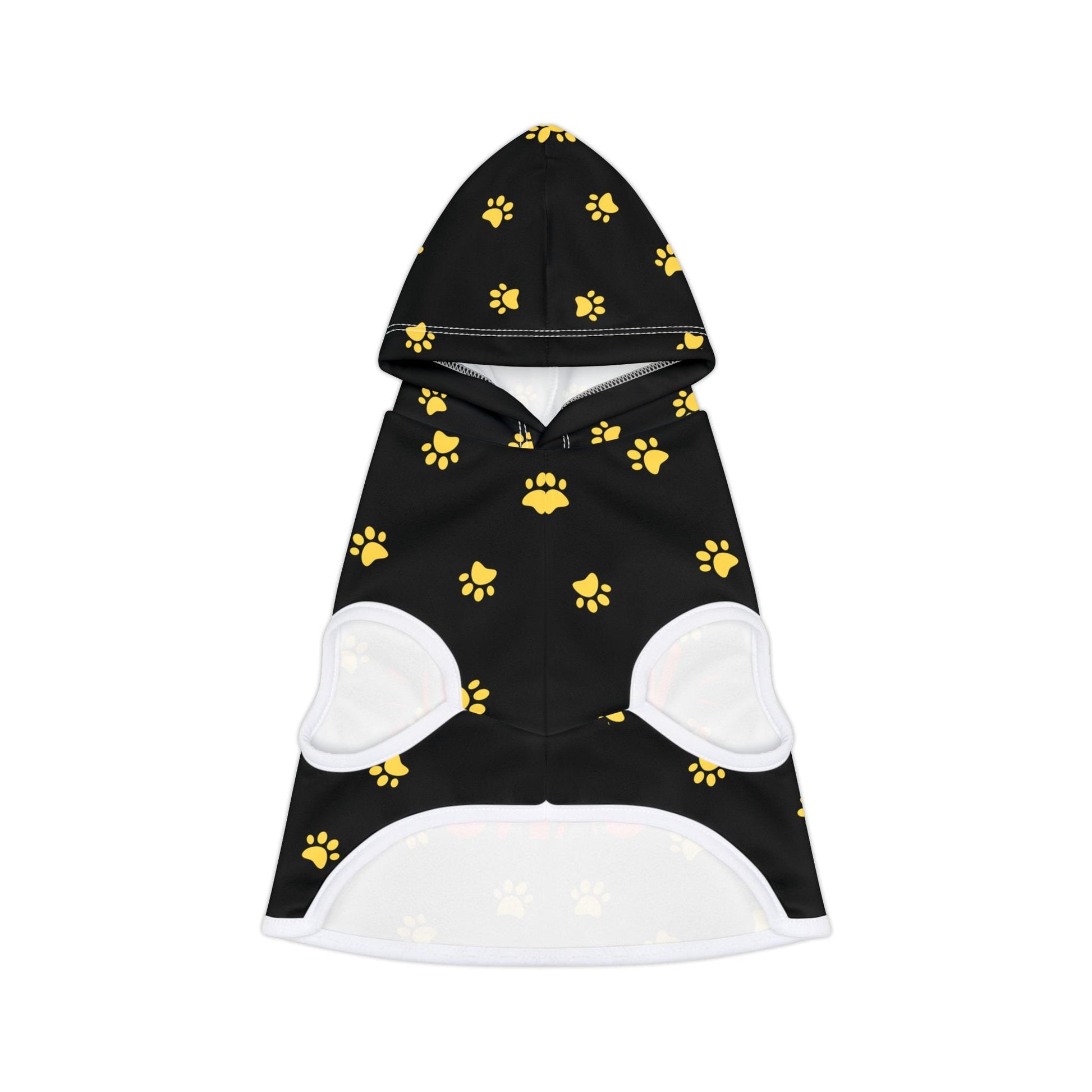 Yellow Paw Print Meow Gang Pet Hoodie