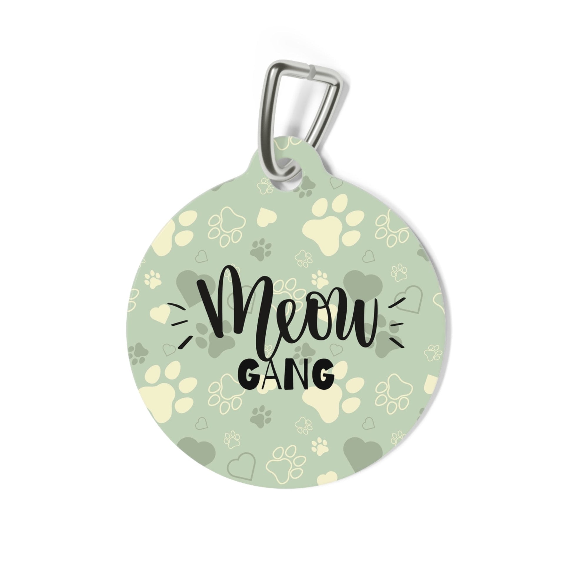 Light Green Paws Meow Gang Pet Tag