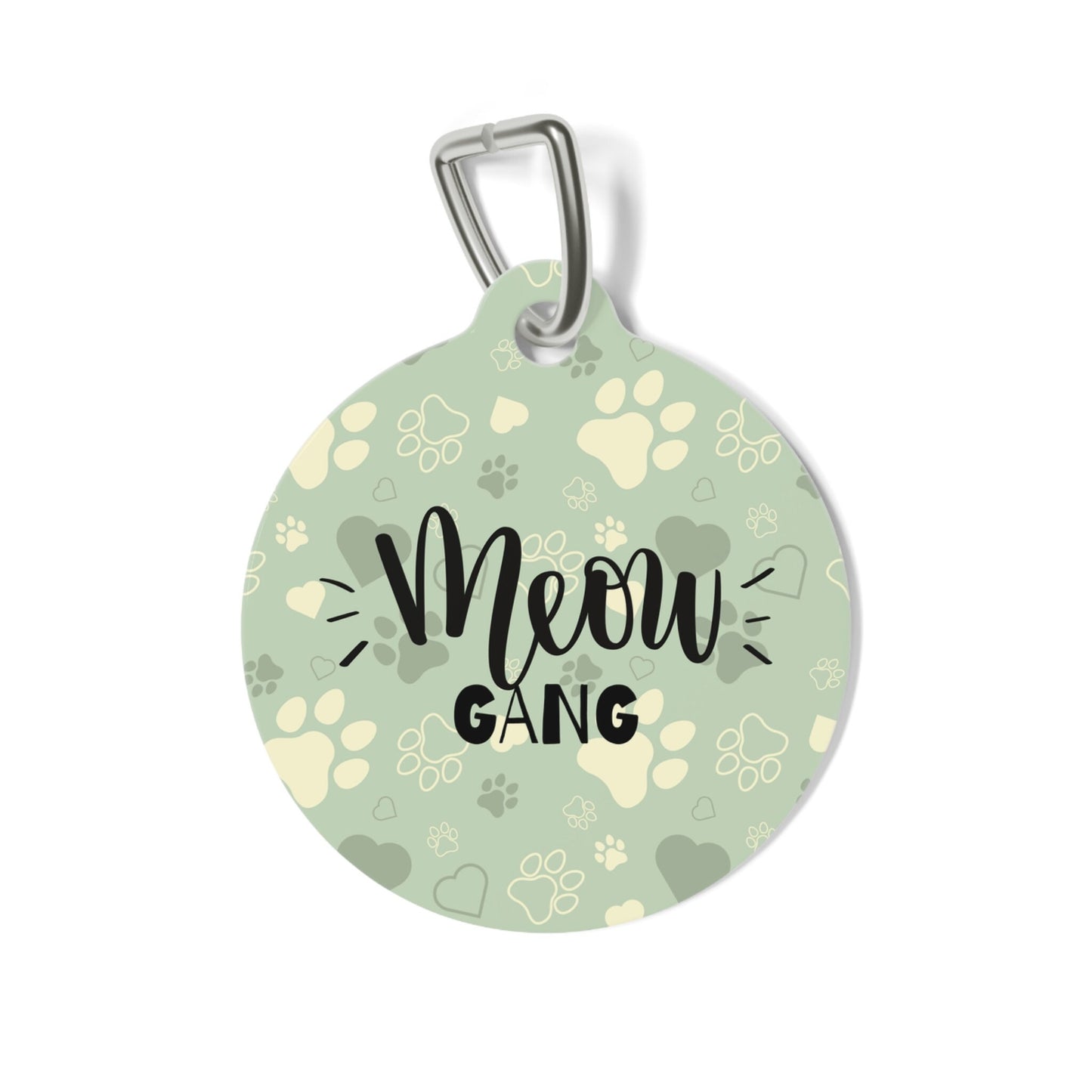 Light Green Paws Meow Gang Pet Tag