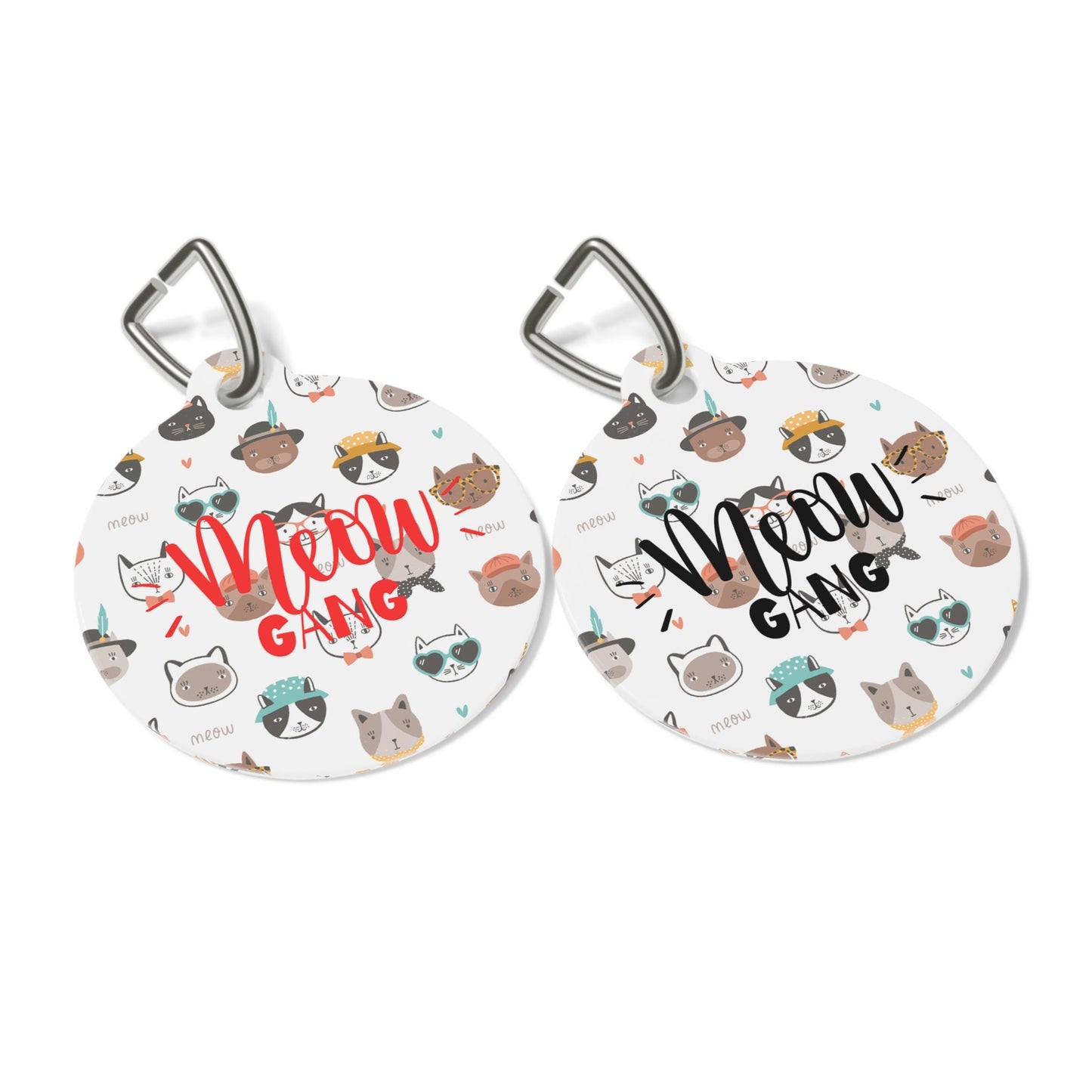 Cats in Hats Meow Gang Pet Tag