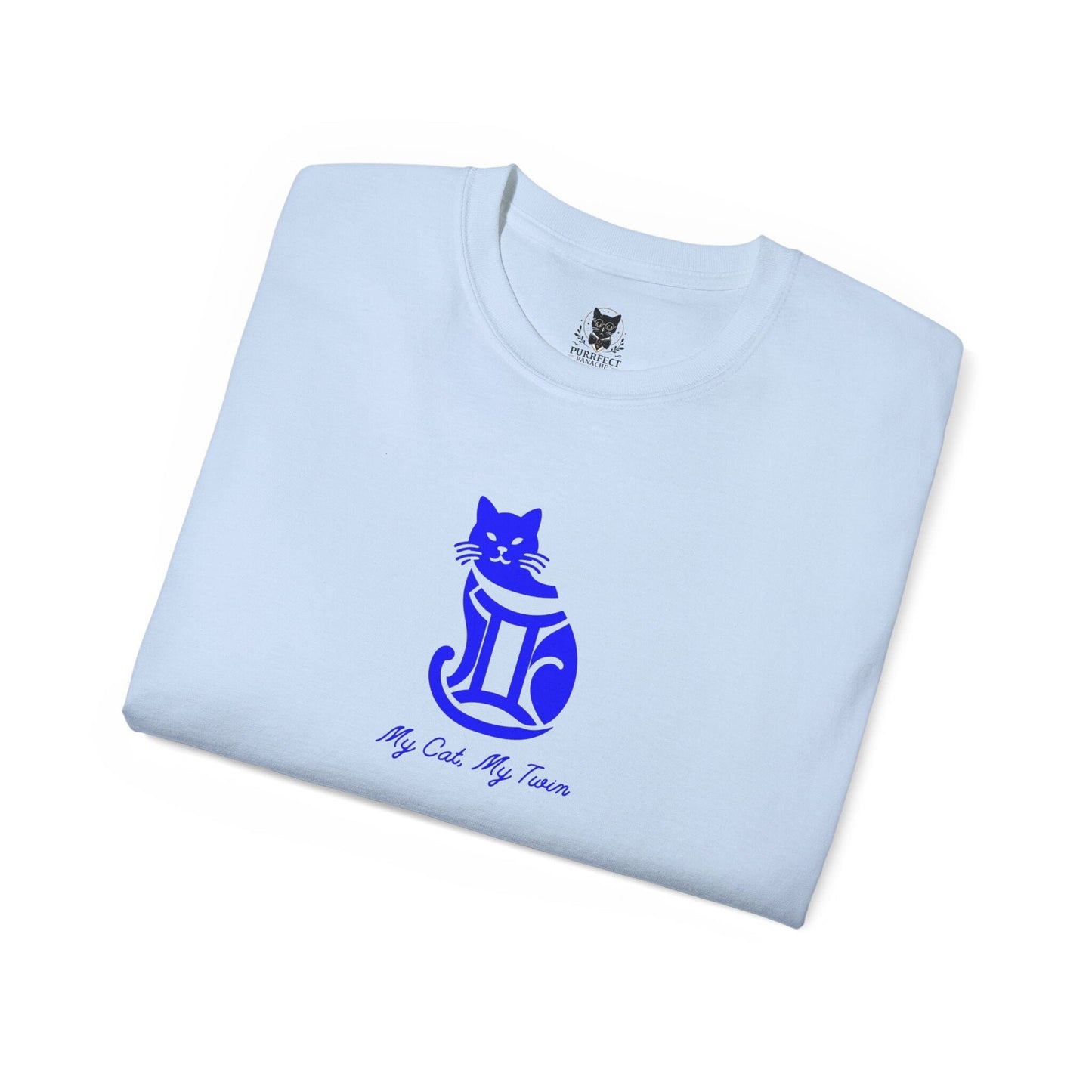 My Cat, My Twin - Gemini Zodiac Unisex Ultra Cotton Tee - Perfect Gift for Cat Lovers