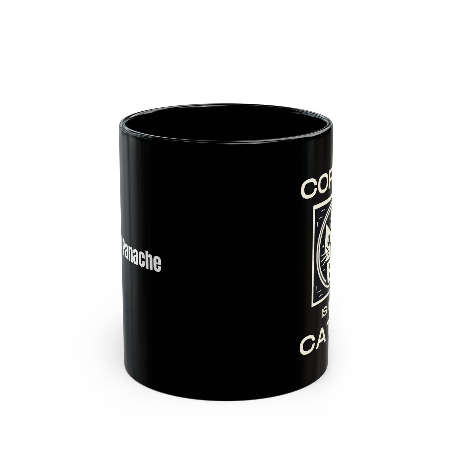 Coffee is my Catnip 11oz Black Mug