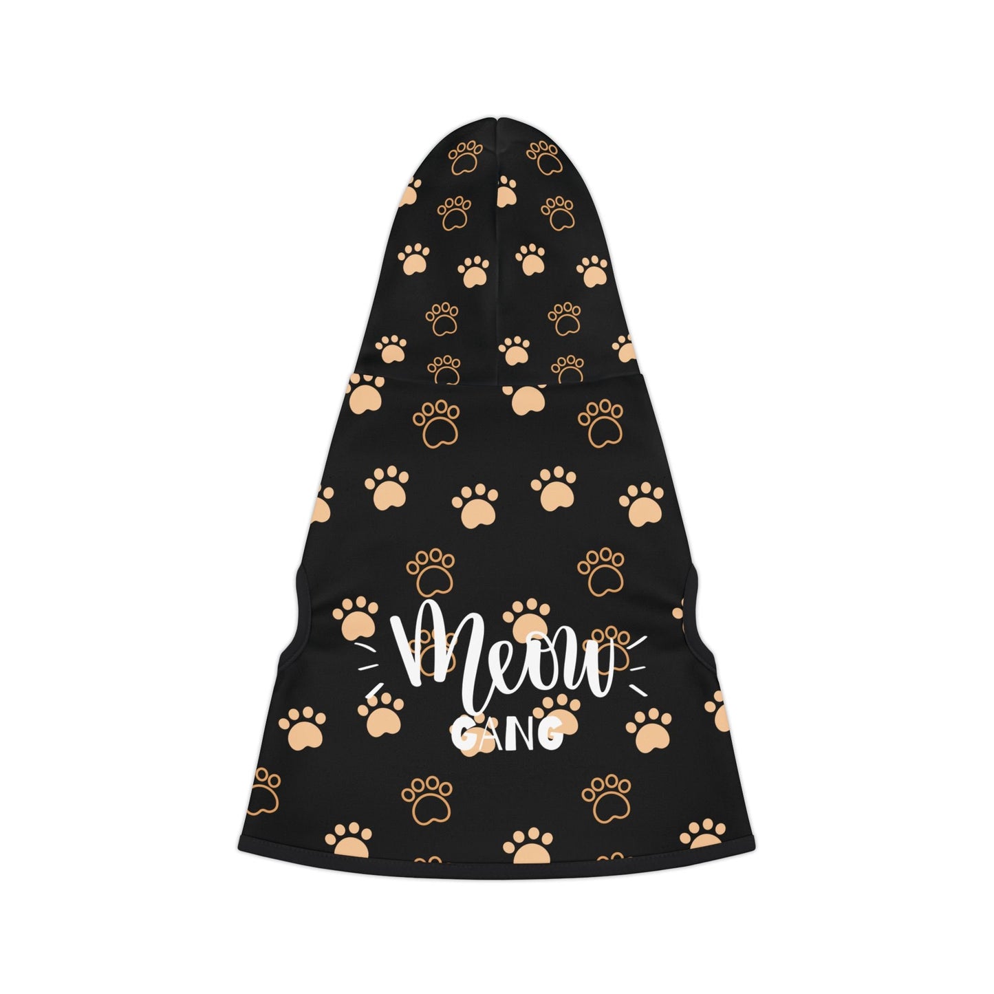 Chocolate Paw Print Meow Gang Cat Hoodie