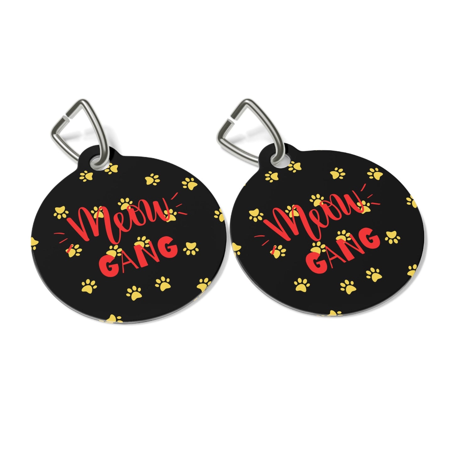 Yellow Paws Meow Gang Pet Tag