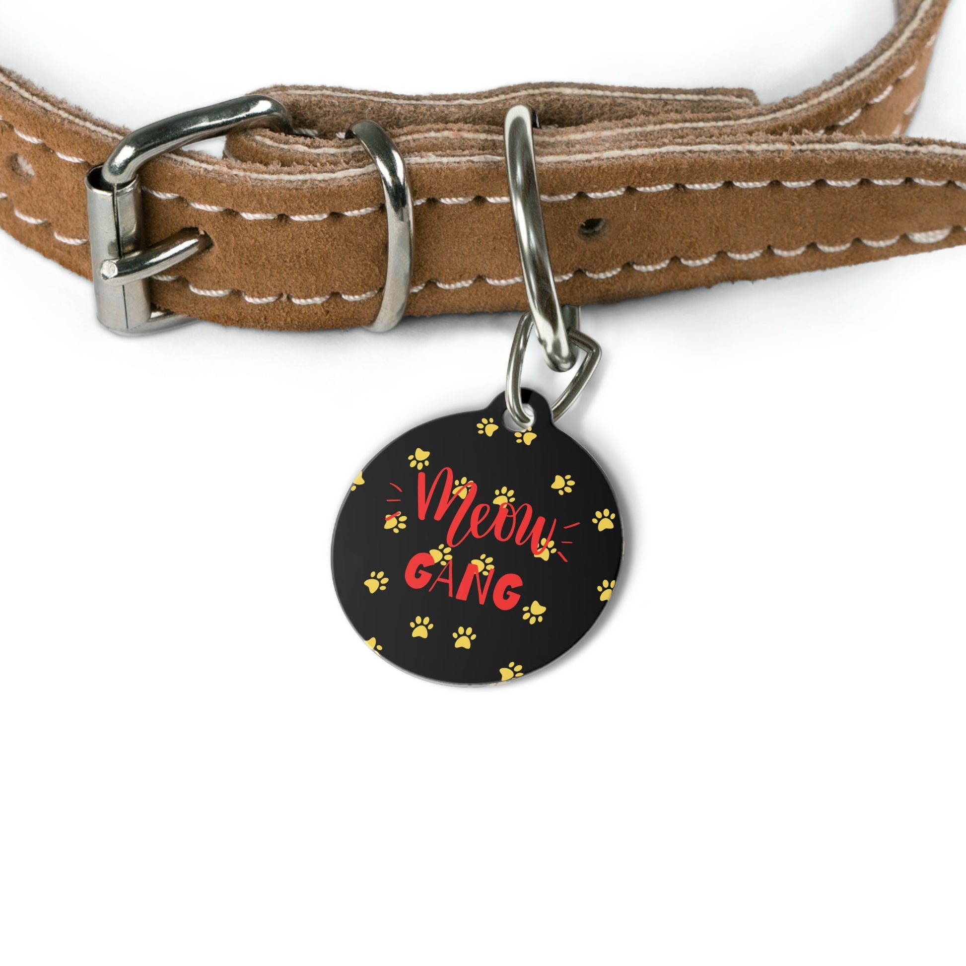 Yellow Paws Meow Gang Pet Tag