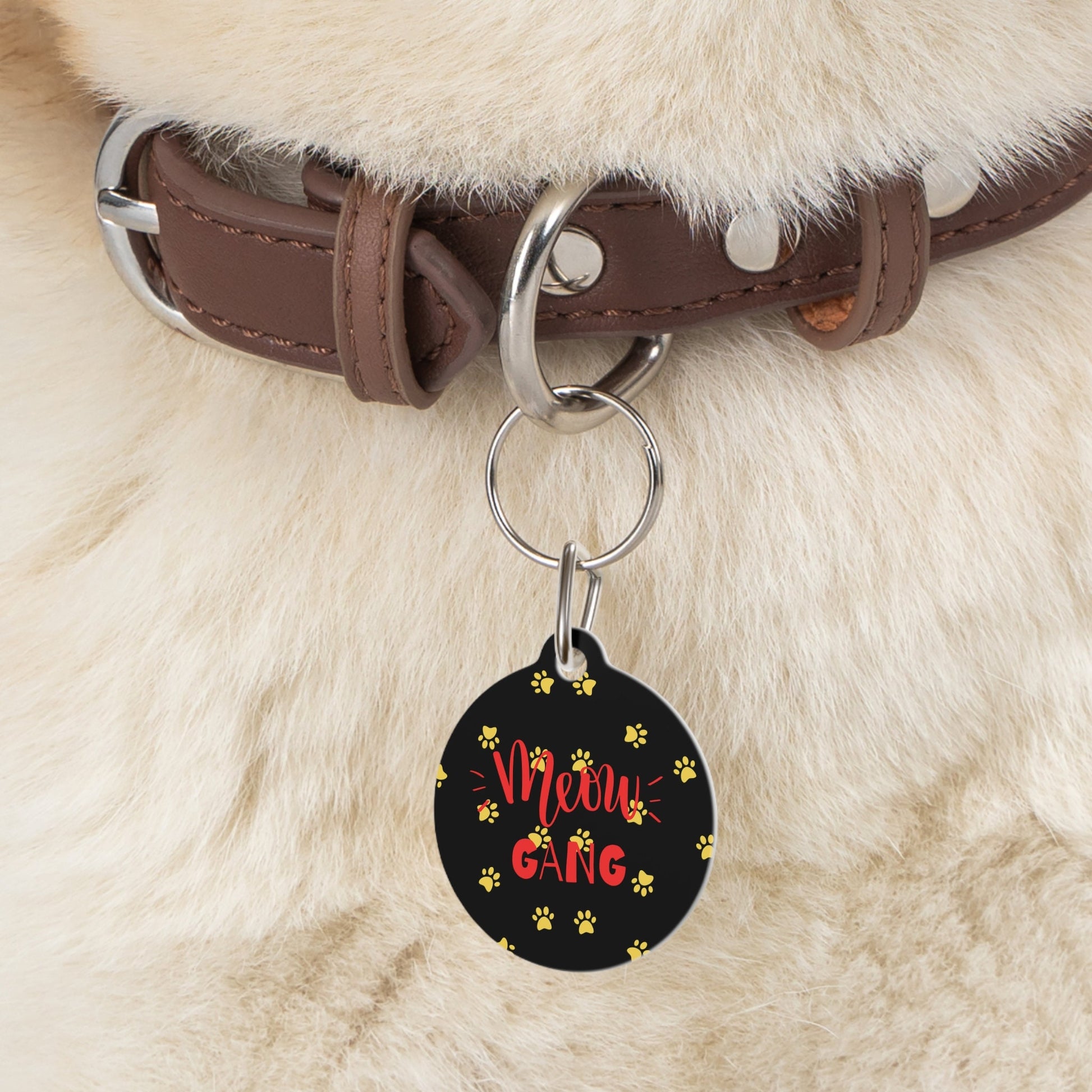 Yellow Paws Meow Gang Pet Tag