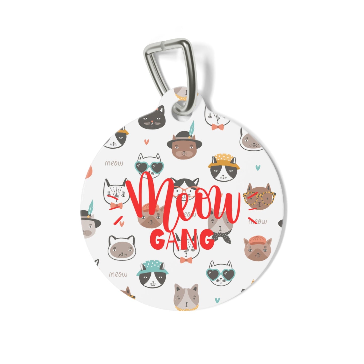 Cats in Hats Meow Gang Pet Tag