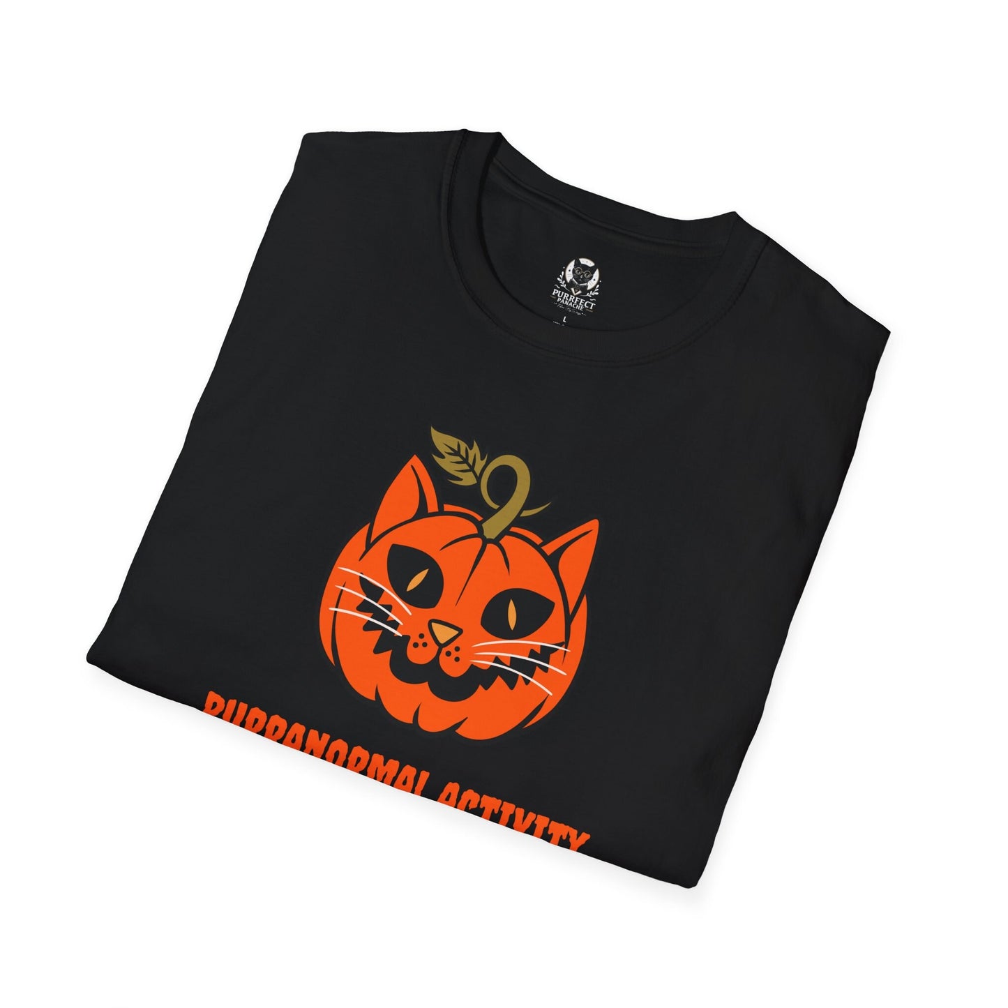 Purranormal Activity Halloween Cat Lover T-Shirt | Unisex Softstyle Tee | 100% Ethically Sourced Cotton | Halloween Cat Shirt