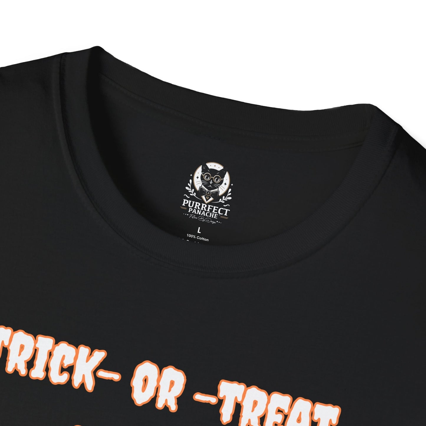 Trick or Treat, Paws and Repeat Halloween T-Shirt | Unisex Softstyle Cat Lover Tee | 100% Ethically Sourced Cotton