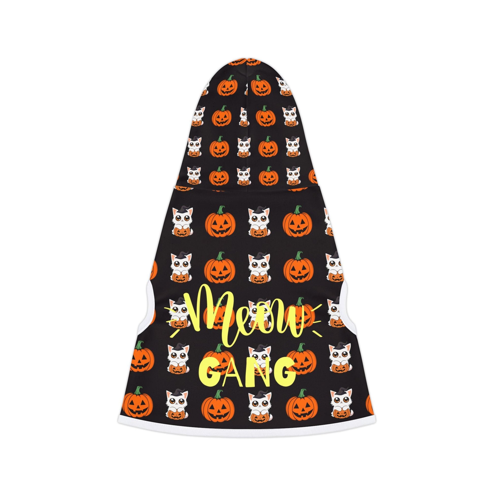 Cat-O-Lantern Meow Gang Cat Hoodie - Halloween Comfort for Feline Friends