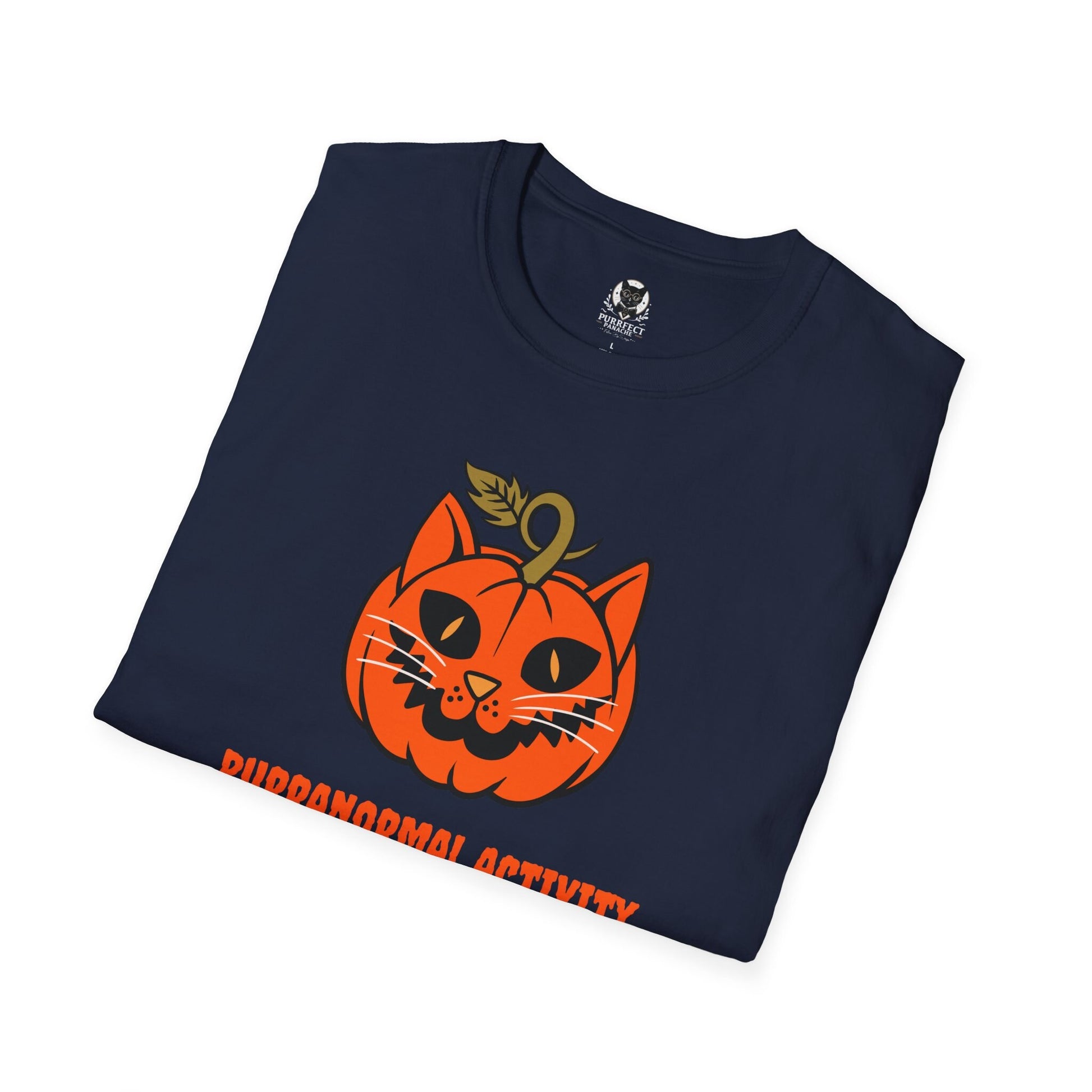 Purranormal Activity Halloween Cat Lover T-Shirt | Unisex Softstyle Tee | 100% Ethically Sourced Cotton | Halloween Cat Shirt