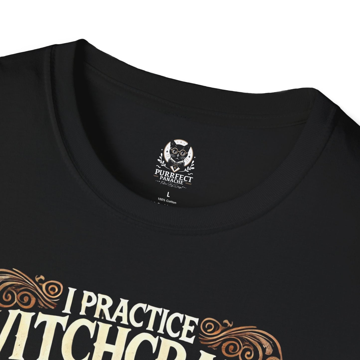 I Practice Witchcraft and Hang Out with My Cats Halloween T-Shirt | Unisex Softstyle Tee | 100% Ethically Sourced Cotton | Cat Lover Shirt